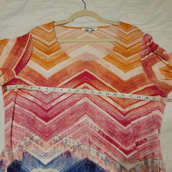 Rose + Olive chevron tunic top size 3X - Picture 11 of 11